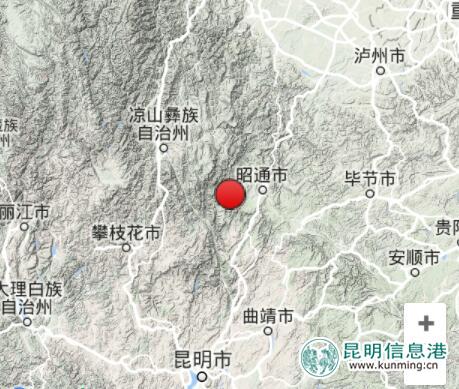 云南昭通巧家县发生2.9级地震 震源深度8千米 云南昭通巧家县发生2.9级地震 震源深度8千米