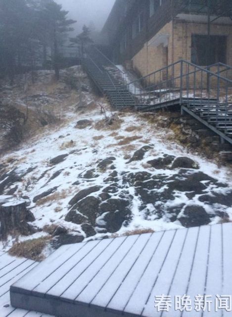 轿子山迎来新年首场雪 轿子山迎来新年首场雪
