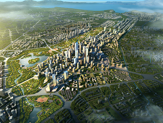 昆明巫家坝城市新中心项目效果图。供图 昆明巫家坝城市新中心项目效果图。供图