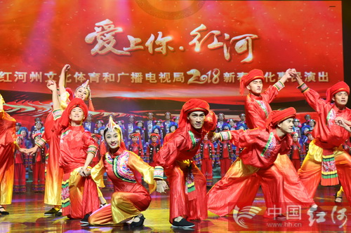 2018年新春文化惠民首场演出活动在蒙自举行 2018年新春文化惠民首场演出活动在蒙自举行