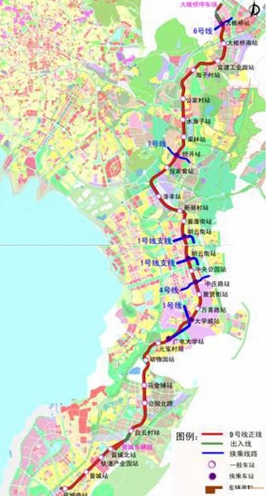 昆明地铁9号线线路图