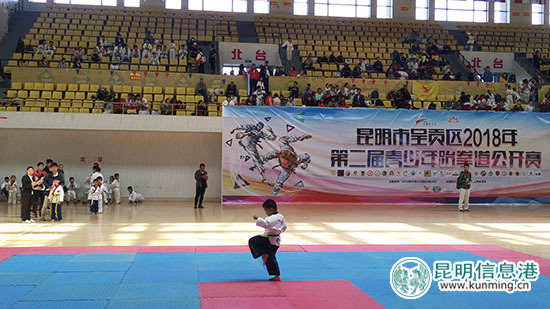 呈贡区第二届青少年跆拳道公开赛开幕