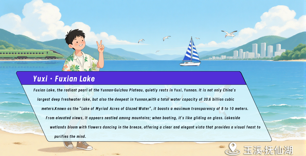 4第四幅:玉溪湖畔 · 列车与抚仙湖之约+翻译 4第四幅:玉溪湖畔 · 列车与抚仙湖之约+翻译