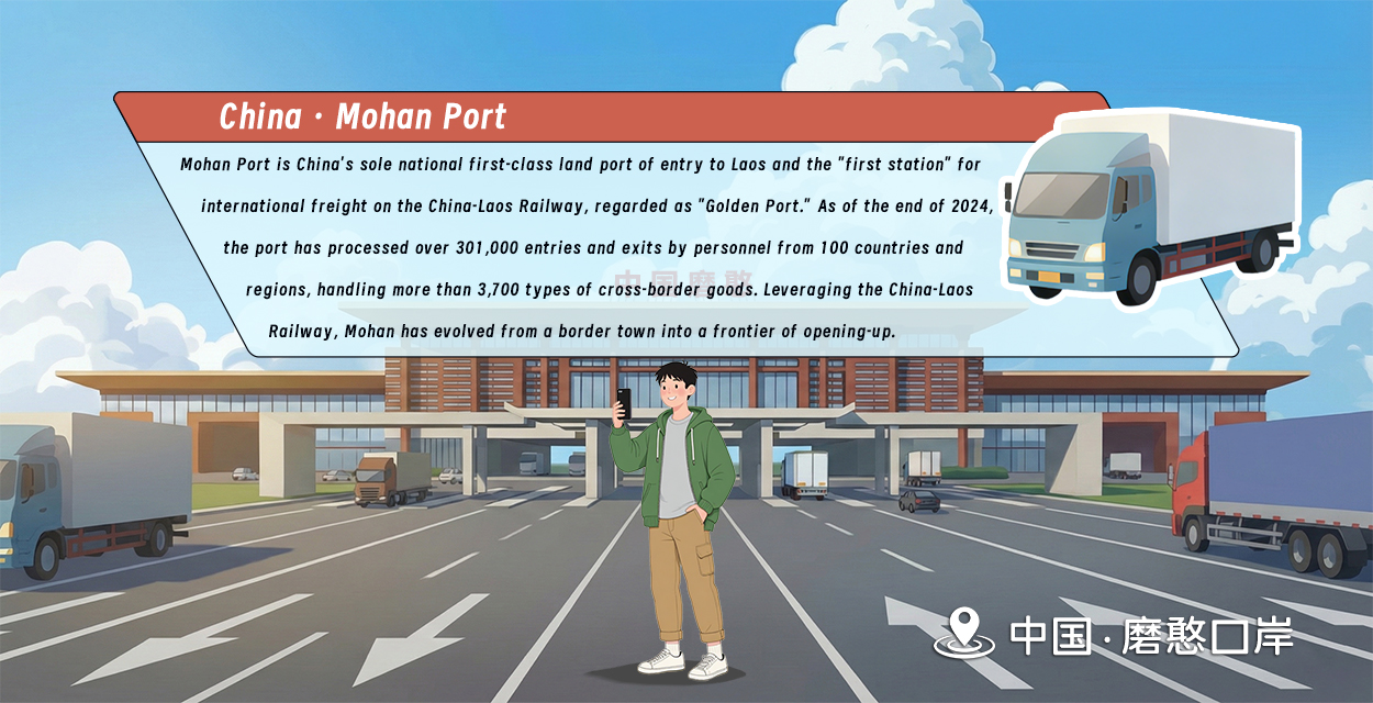 9第九幅:国门印象 · 磨憨口岸通途+翻译 9第九幅:国门印象 · 磨憨口岸通途+翻译