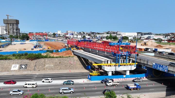 An aerial drone photo taken on March 15, 2026 shows a scene at a bridge construction site of the China Railway No. 5 Engineering Group Ghana Limited in Accra, Ghana. (China Railway No. 5 Engineering Group Ghana Limited/Handout via Xinhua) An aerial drone photo taken on March 15, 2026 shows a scene at a bridge construction site of the China Railway No. 5 Engineering Group Ghana Limited in Accra, Ghana. (China Railway No. 5 Engineering Group Ghana Limited/Handout via Xinhua)