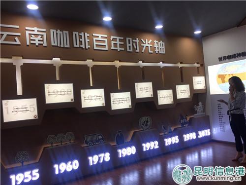 讲解员介绍云南咖啡百年历史。记者张薇摄 讲解员介绍云南咖啡百年历史。记者张薇摄