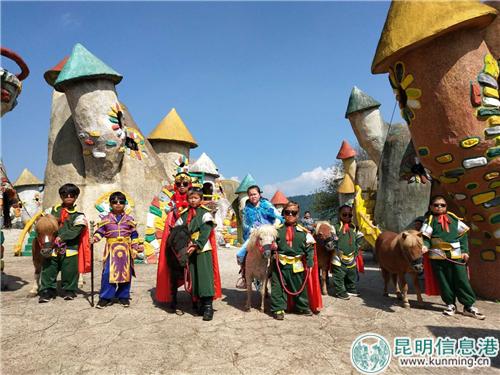 设特兰矮马来到昆明小人国 设特兰矮马来到昆明小人国