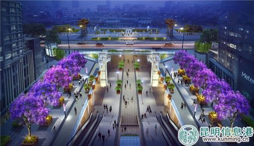 金碧路人行下穿工程效果图。 金碧路人行下穿工程效果图。