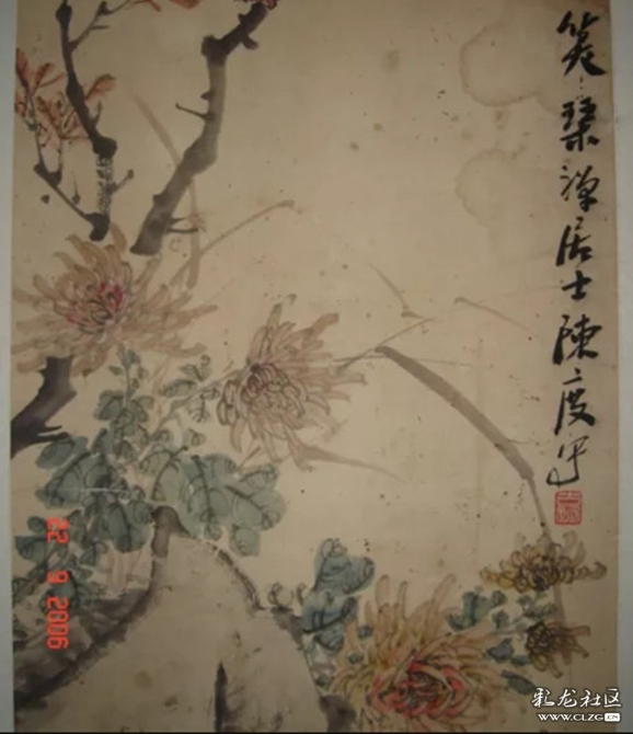 该画的绘画与题款局部之二 该画的绘画与题款局部之二