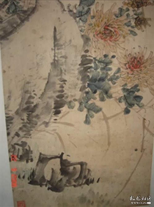 该画的题款与绘画局部之三 该画的题款与绘画局部之三