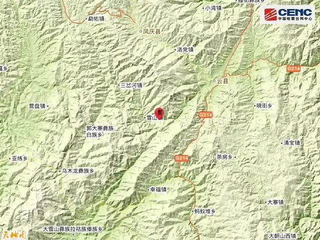 云南临沧市凤庆县发生3.5级地震