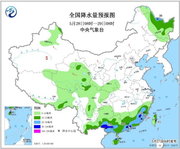 华南等地强降雨持续 北方高温消退