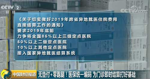 无垫付+零跑腿！医保统一编码 为门诊即时结算打好基础