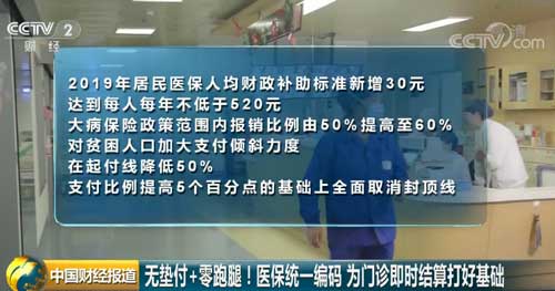 无垫付+零跑腿！医保统一编码 为门诊即时结算打好基础