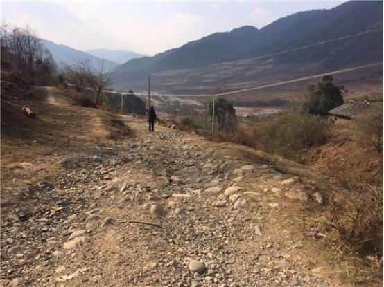 社区道路改造前。供图