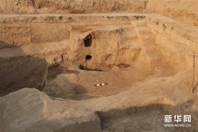 陶寺宫城内“窑炉”及其“操作坑”(资料图片)。 陶寺宫城内“窑炉”及其“操作坑”(资料图片)。