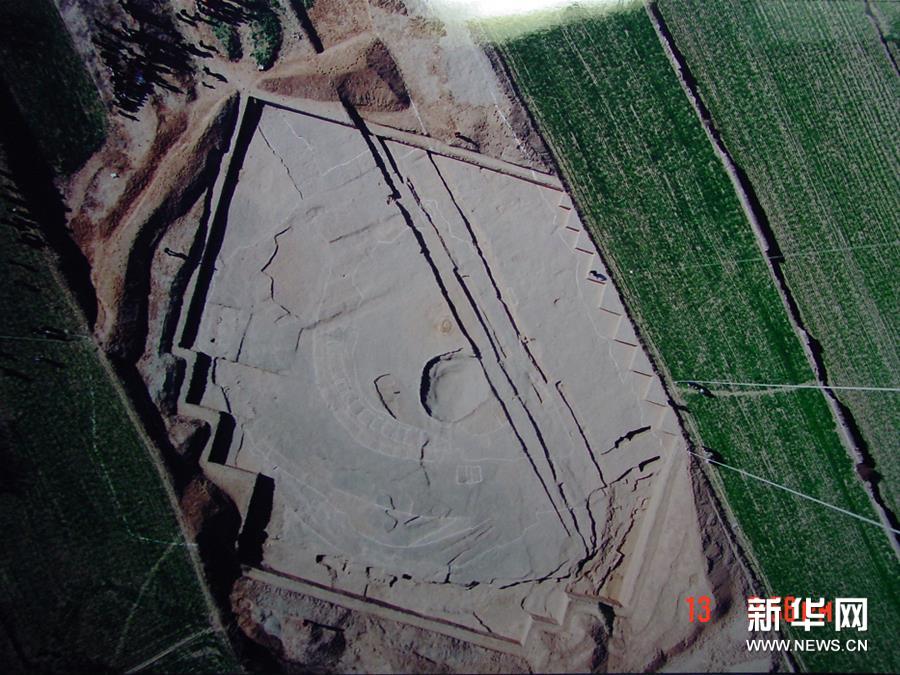 陶寺观象台俯视（资料图片）。新华社发（中国社会科学院考古研究所供图）