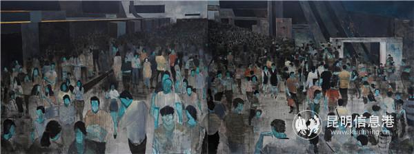 侯宗才《我的我们No.85》布面油画150x400cm