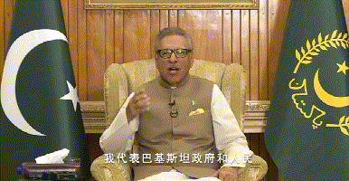 巴基斯坦总统阿里夫·阿尔维。(来源：央视新闻截图) 