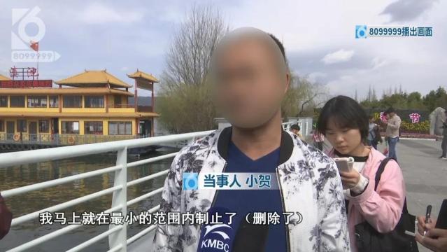 游客抓海鸥嬉戏拍照