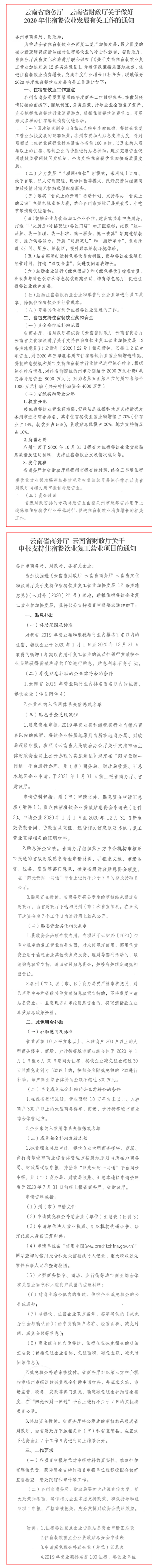 住宿、餐饮企业看过来！云南将发放1.2亿专项补助 还有这些政策措施力挺→