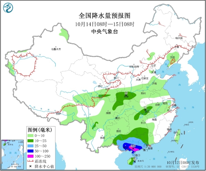 南海热带低压将发展加强 华南南部将出现强降雨