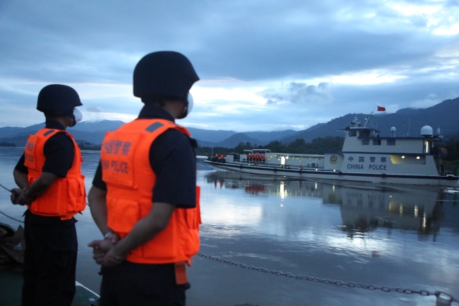 第九十八次中老缅泰湄公河联合巡逻执法行动完成1 第九十八次中老缅泰湄公河联合巡逻执法行动完成1