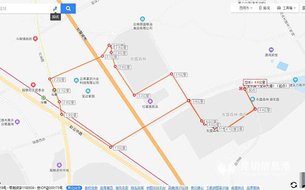 东盟森林小区至斗南地铁站接驳线线路图