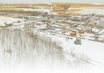 明东村雪景。姜 涛摄