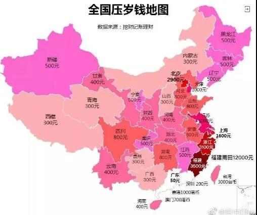 “全国压岁钱地图”出炉！云南这个数……你拖后腿了吗？