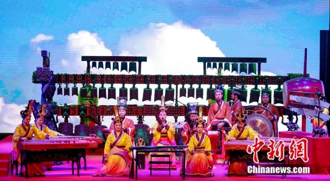 湖北省博物馆编钟演奏。张畅 摄