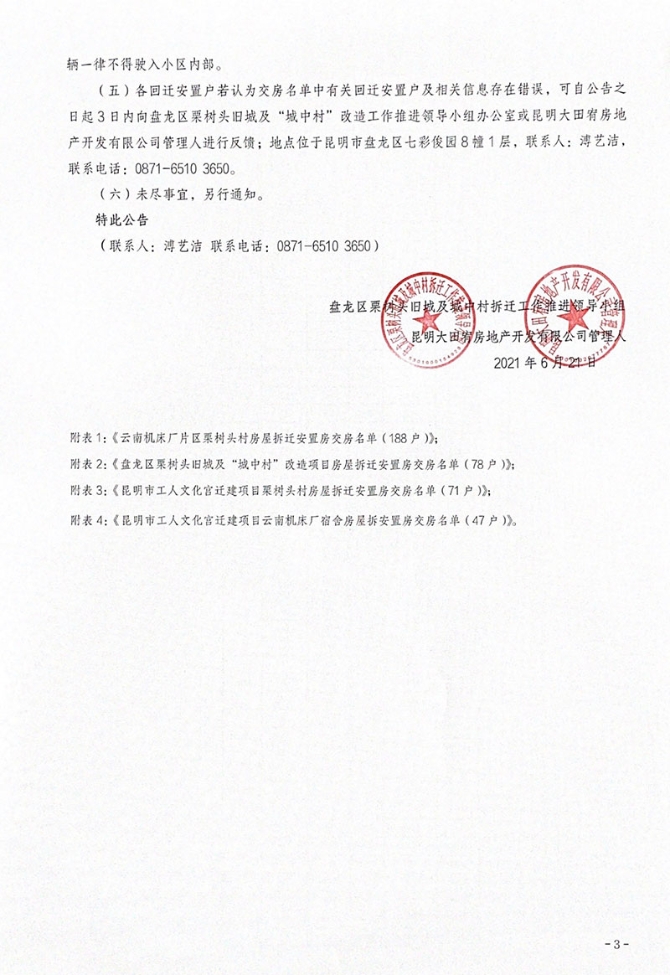 盘龙区栗树头旧城及“城中村”改造项目3