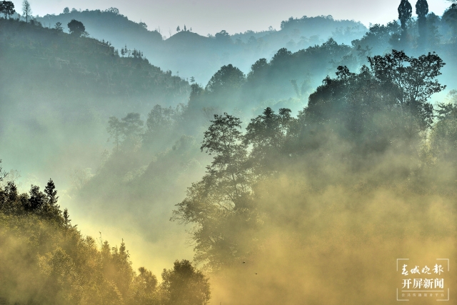 开屏策划|冬至云南—保山昌宁雾海(开屏新闻记者及通讯员 摄)