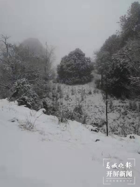 保山多地迎来今冬第一场雪（开屏新闻记者 崔敏 通讯员 毛三 吴再忠 杨林元 朱庆 杨丽娟 杨群 万剑波 摄）