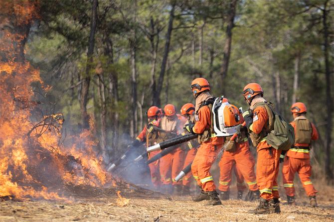 7.战斗分队到火势薄弱地段,实施突破火线打开突破口 7.战斗分队到火势薄弱地段,实施突破火线打开突破口