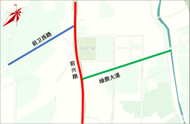 昆明绿荫大道与前兴路交叉口优化调整