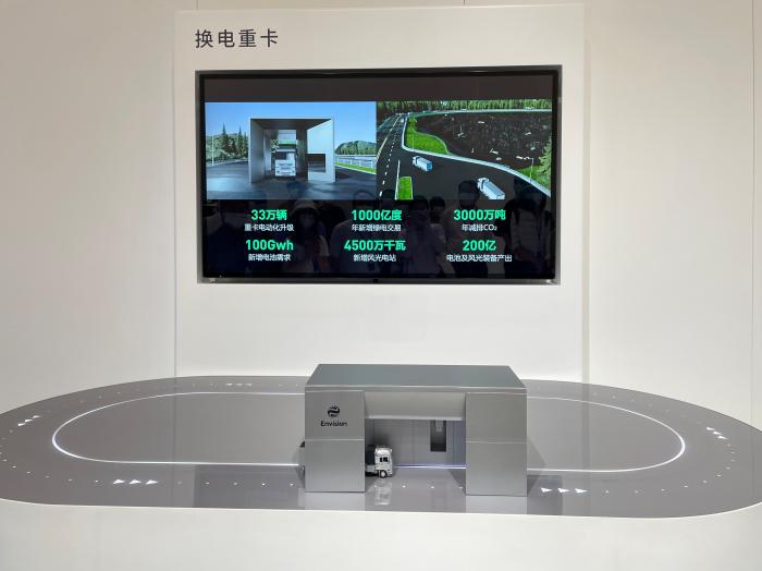 鄂尔多斯远景零碳产业园换电重卡演示场景 张东方 摄