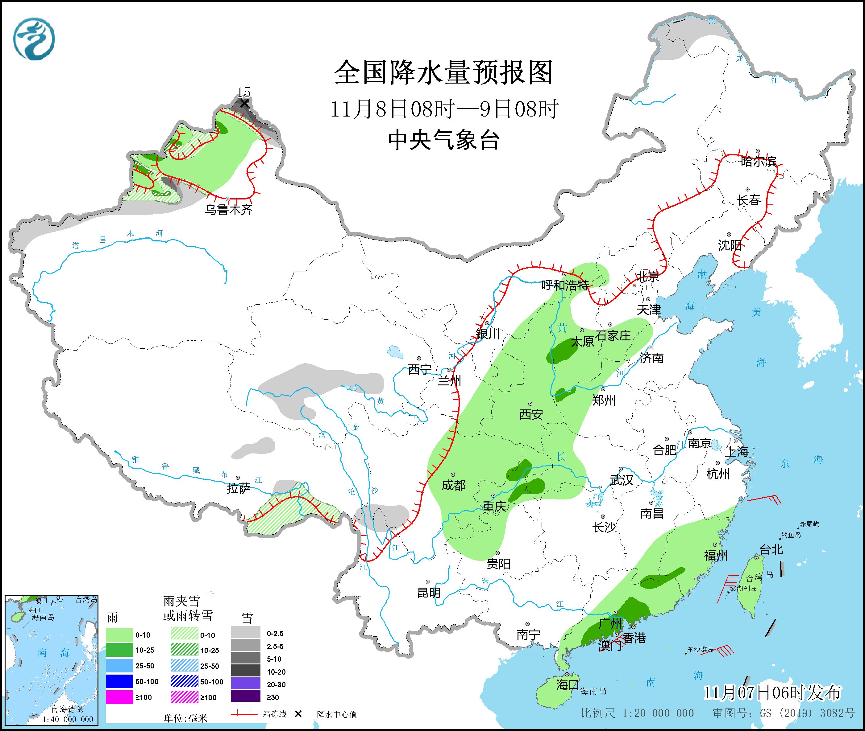 华西地区有明显降水 新疆北部地区有雨雪大风降温天气