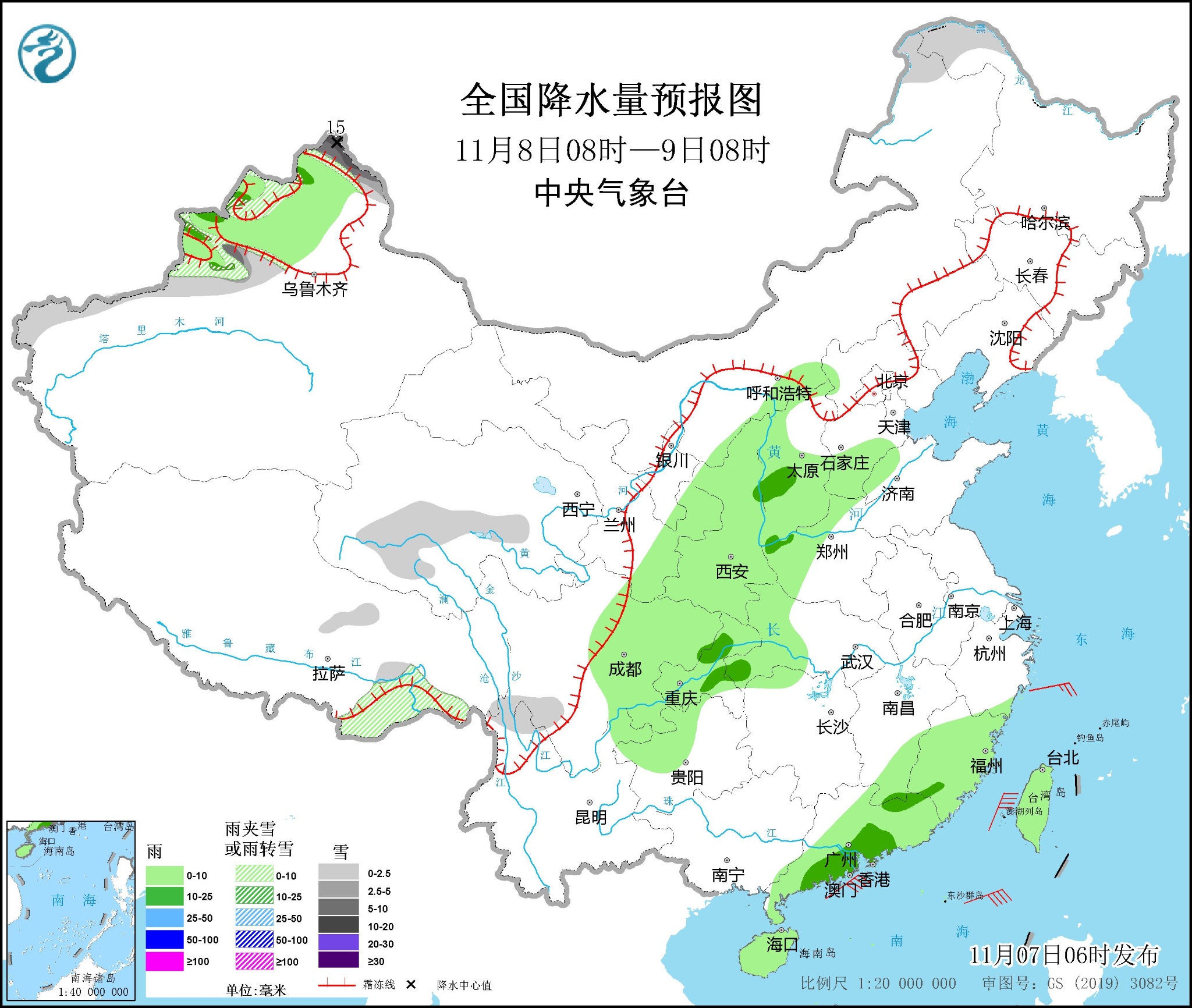 华西地区有明显降水 新疆北部地区有雨雪大风降温天气