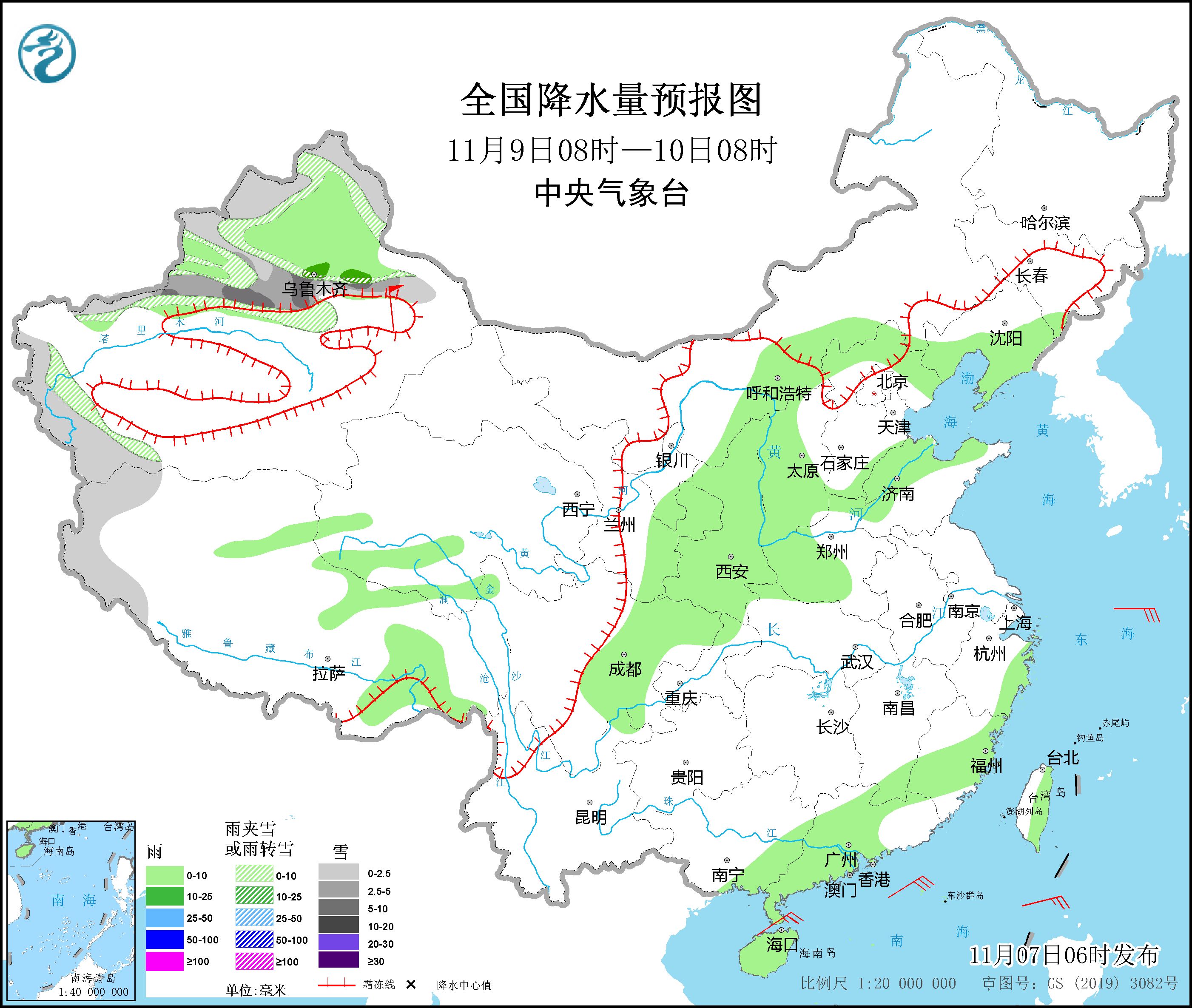 华西地区有明显降水 新疆北部地区有雨雪大风降温天气