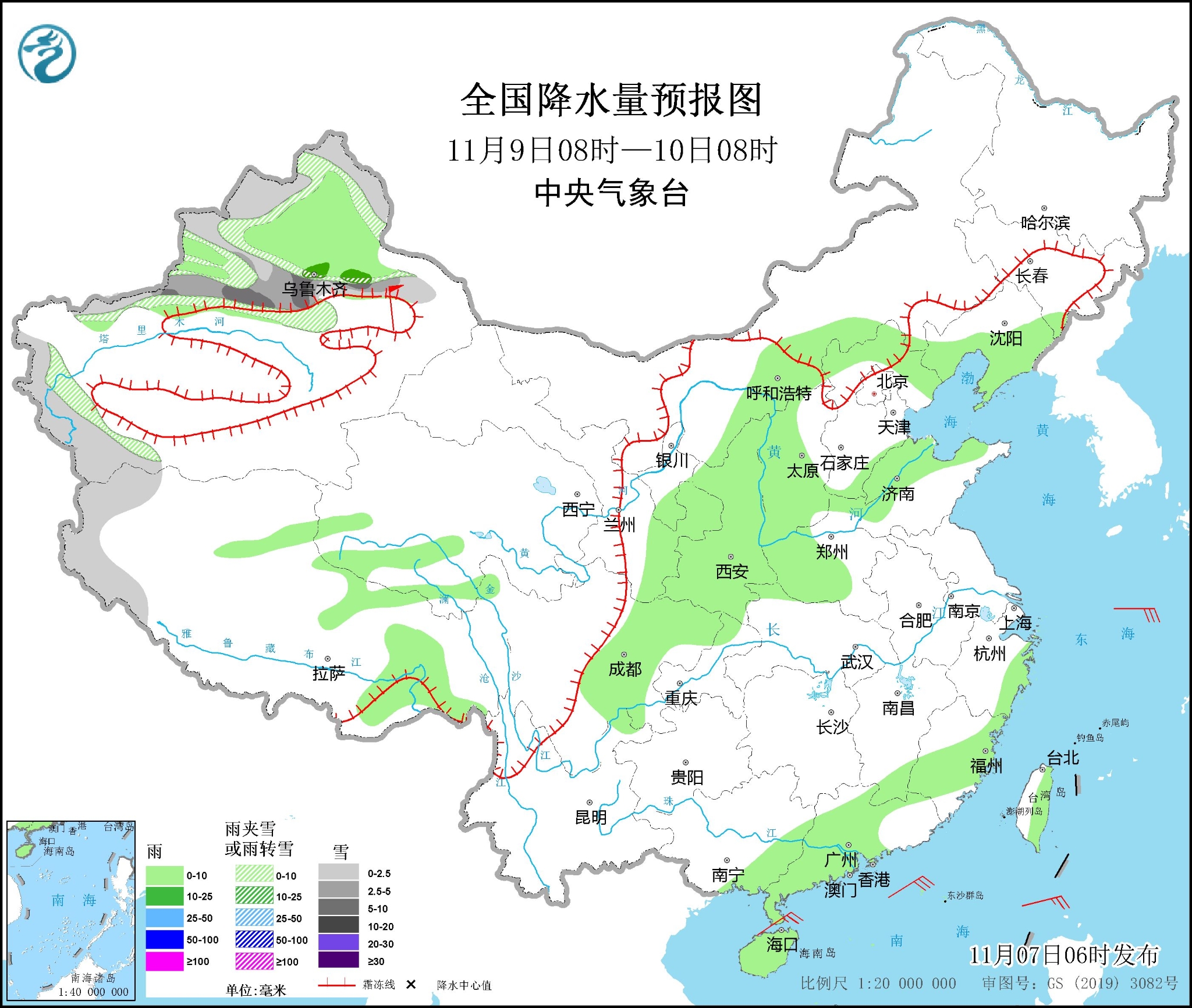 华西地区有明显降水 新疆北部地区有雨雪大风降温天气