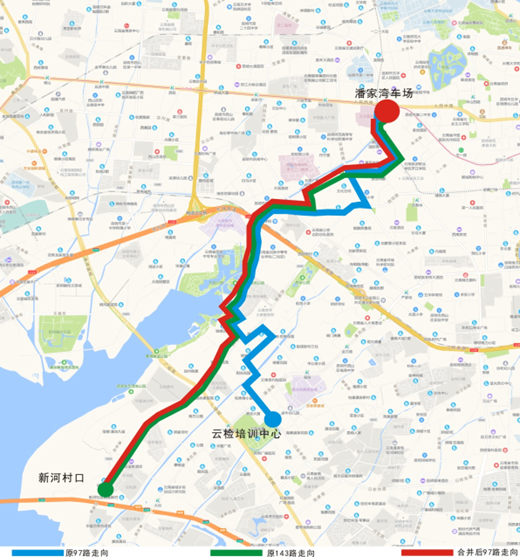 定了！5月18日起，这 9条公交线路正式优化调整，97路线路走向图.jpg
