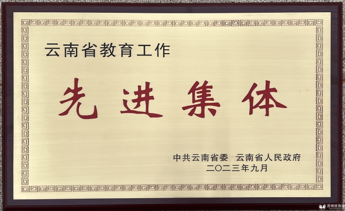 云南省教育工作先进集体奖牌