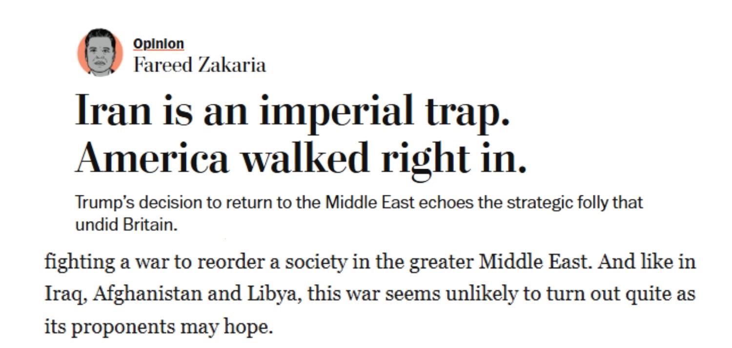全球媒体聚焦 | 美媒：“伊朗是帝国的陷阱，美国直接走了进去”_fororder_1