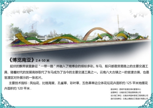 图3：立体花坛《博览南亚》景观效果图。