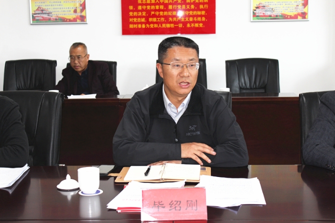 区委副书记毕绍刚作重要讲话