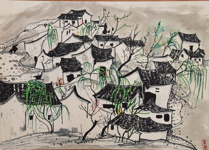 优秀  嵩明刘萌《水乡》