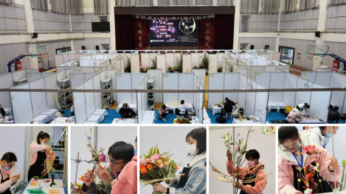 全国高职院校艺术插花比赛现场