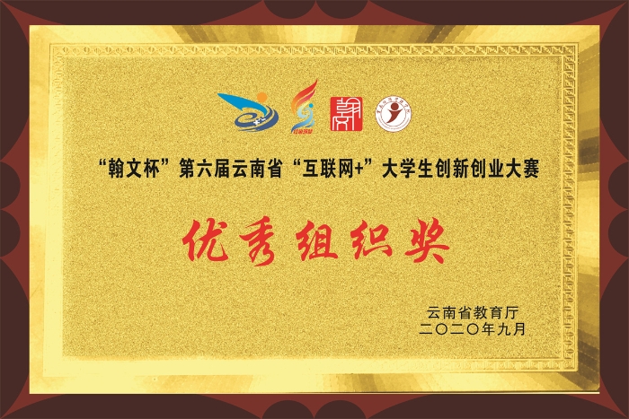 互联网+双创大赛优秀组织奖