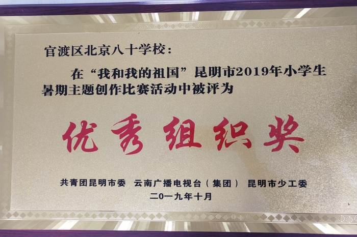 “我和我的祖国”主题创作比赛优秀组织奖